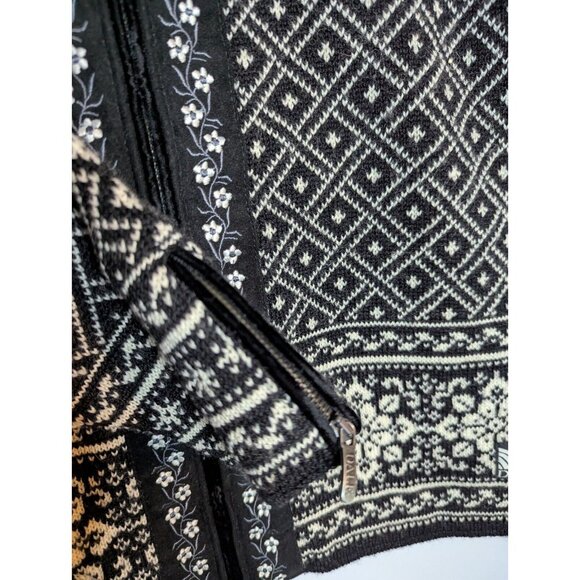 Dale of Norway New Wool Zip Sweater Cardigan Black & White Size S See Descriptio - Picture 7 of 14